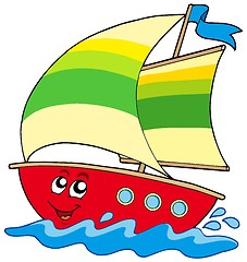 Image showing Cartoon sailboat