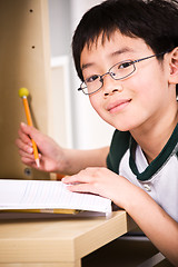 Image showing Studying kid