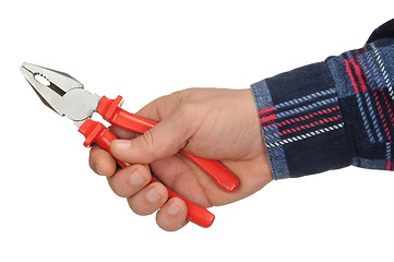 Image showing Hand with Pliers