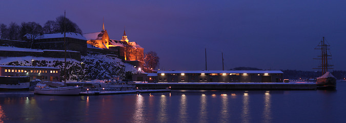 Image showing Akershus fortress a winter morning