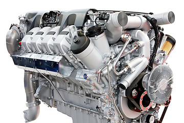 Image showing Trucks engine silver