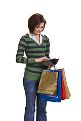 Image showing Woman out shopping