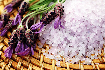 Image showing lavender bath salt