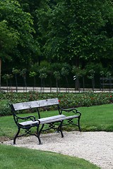 Image showing Empty bench in park