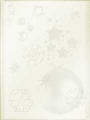 Image showing Christmas background. Light parchment like paper, retro mode