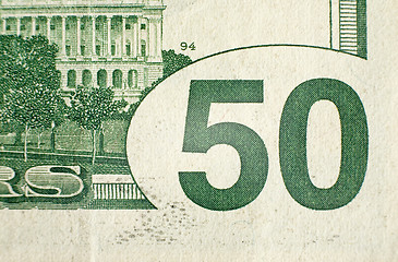 Image showing Fifty Dollar Bill