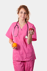 Image showing Nurse with fruit