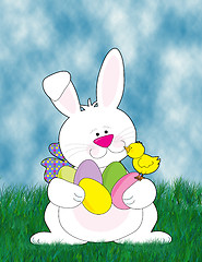 Image showing Easter Bunny in the Grass