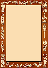 Image showing border with african symbols and figures