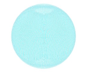 Image showing Wire Globe Full Blue White Backgound