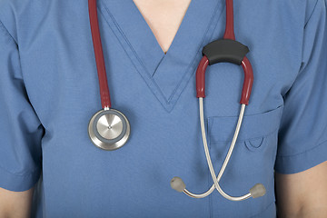 Image showing Nurse uniform and stethoscope