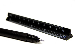 Image showing Marker and ruler