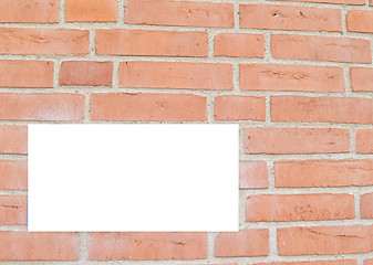 Image showing Red brick wall with copyspace