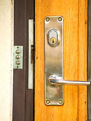 Image showing A modern day lock on a front door