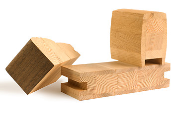 Image showing various wood billets for furniture