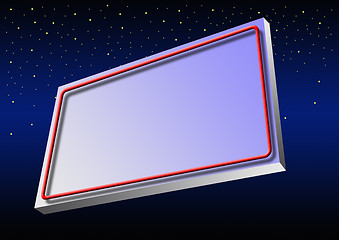 Image showing blue billboard floating in space