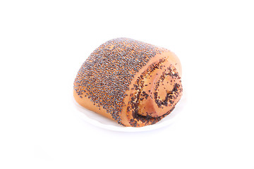 Image showing Bread Roll with poppyseed