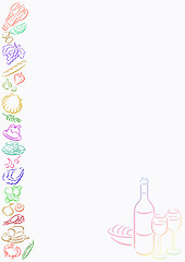 Image showing background with food symbols