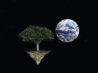 Image showing tree in space