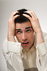 Image showing Stressed man