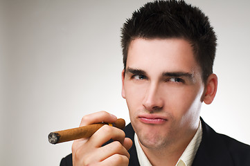 Image showing Smoking cigar