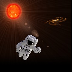 Image showing Astronaut And Sun