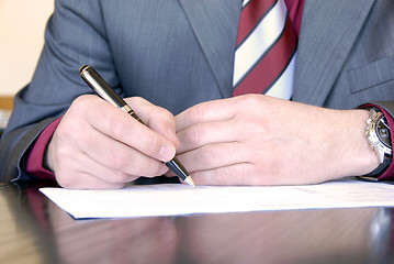 Image showing Signing hand