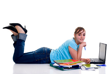 Image showing Teenager schoolgirl