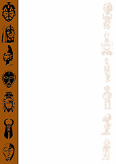 Image showing background with african signs and symbols