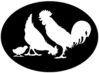 Image showing chicken family