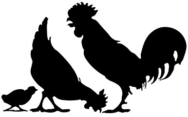 Image showing chicken family