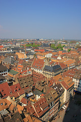 Image showing Colorful roof tops of Strasbourg