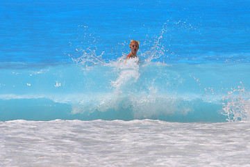 Image showing Pretty blonde in bikini