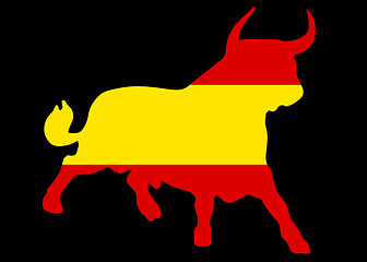 Image showing toro in the spanish colors on black