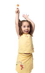 Image showing Sweet girl with candy lollipop