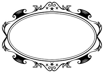 Image showing Antique oval frame