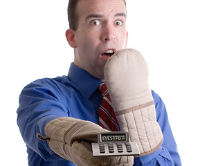 Image showing Nervous Banker