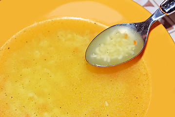 Image showing Eating soup