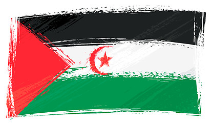 Image showing Grunge Western Sahara flag