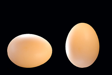 Image showing two brown eggs
