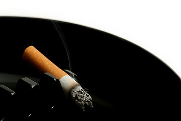 Image showing cigarette in ashtray