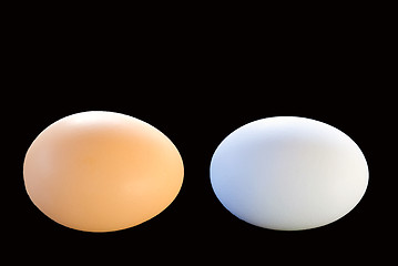 Image showing two eggs