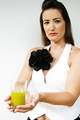 Image showing Woman with juice