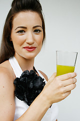 Image showing Woman with juice