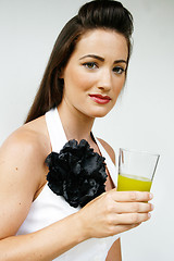 Image showing Woman with juice