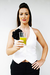 Image showing Woman with juice