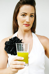 Image showing Woman with juice