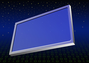 Image showing blue billboard floating in space