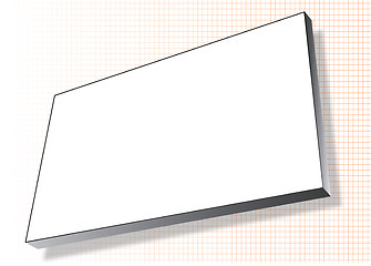 Image showing billboard on orange gradient grid