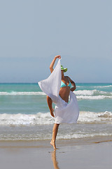 Image showing Pretty blonde in bikini